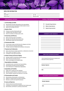Messaging Audit Checklist